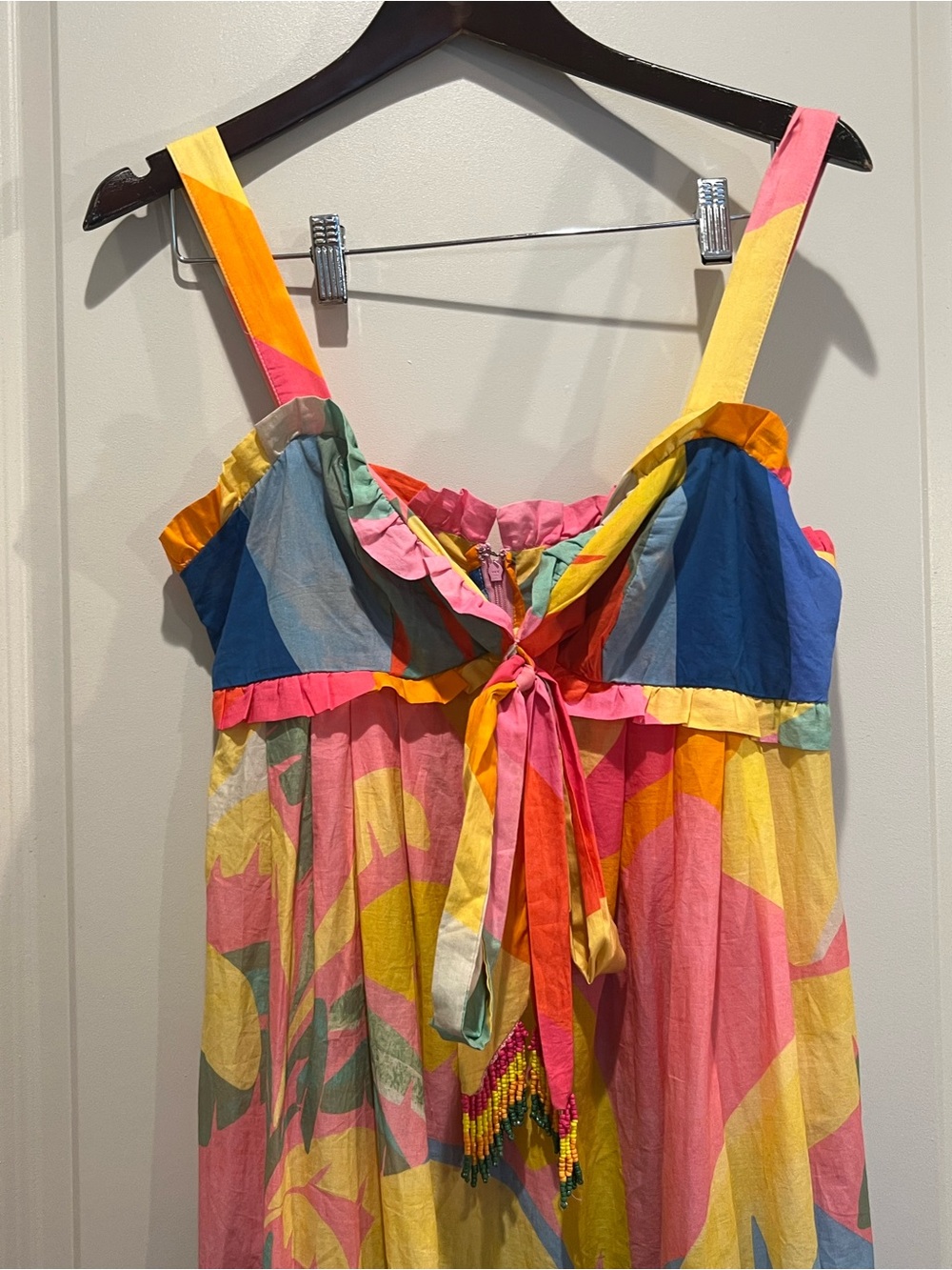 FARM Rio Tropical Sunset Cotton Maxi Dress Size M NWT - Picture 5 of 8